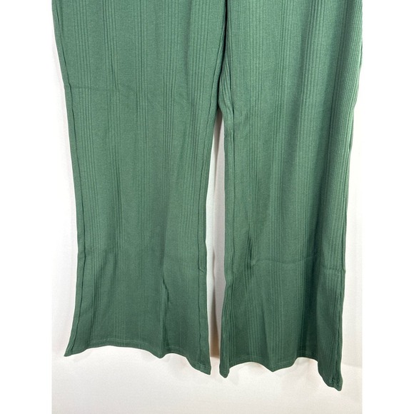 AERIE High Rise Flared Ribbed Legging Dark Green Large NWT - Picture 4 of 9